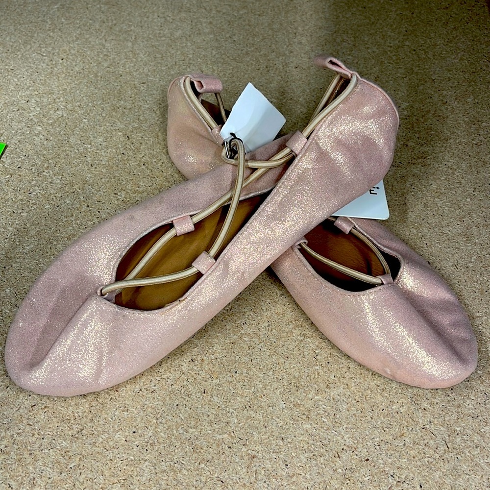 GOLDTOE BALLET FLATS - shiny